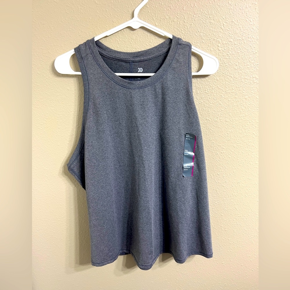XXL Sleeveless Semi Fit All In Motion Gray Tank Top